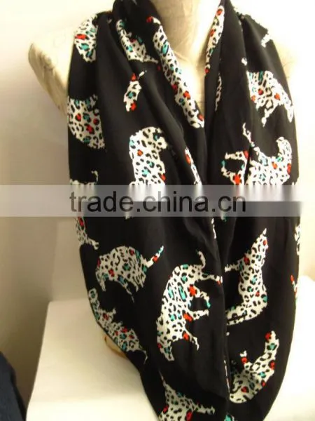 Puma Pattern Infinity Chiffon Scarf , Animal Print Scarf photo-2