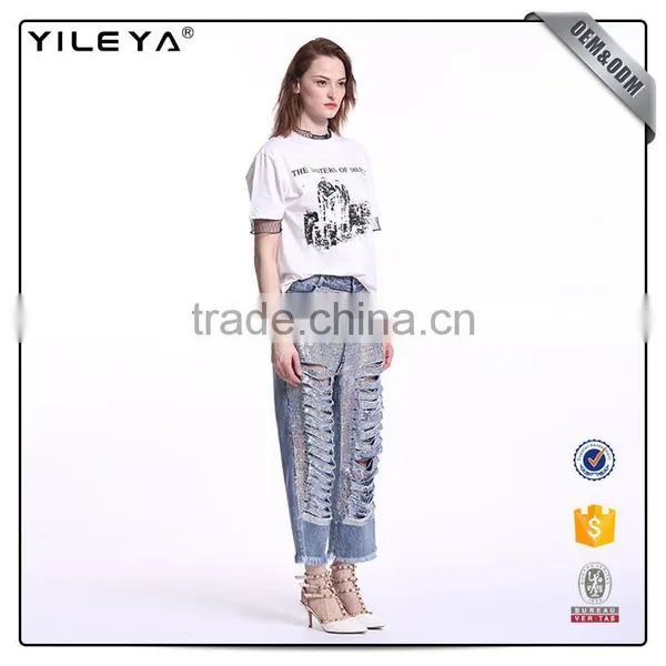 OEM & ODM White T-shirt Woman,custom Womens Casual t Shirt photo-3