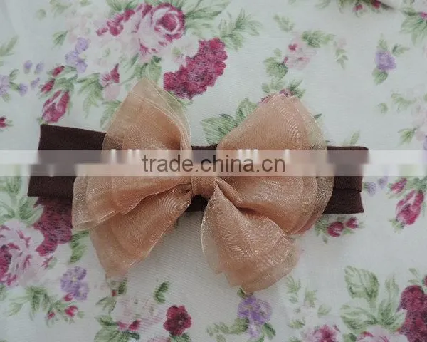 2017Lovely Style Princess Girls Hair Accessories Bowknot Elastic Headband Girls Many Colors Choice photo-6