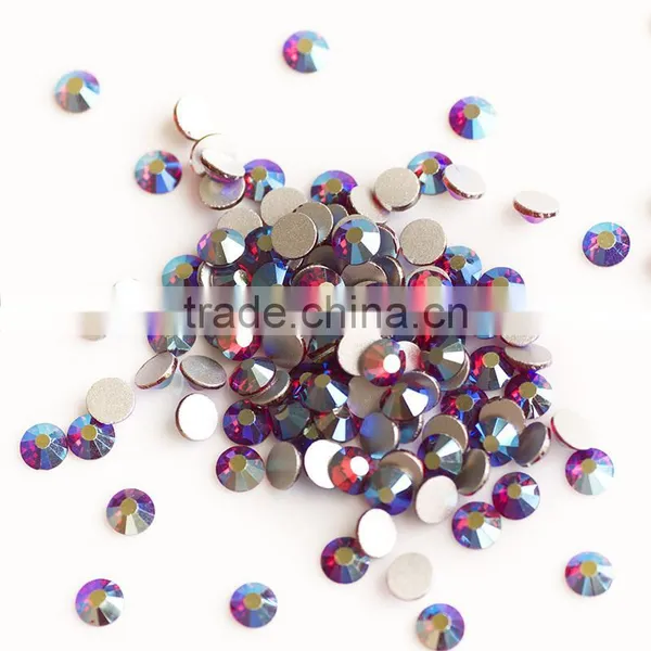 NHF 2058 Ss20 CrystalAB Chaton Flat Back Glass Rhinestones Beads photo-2