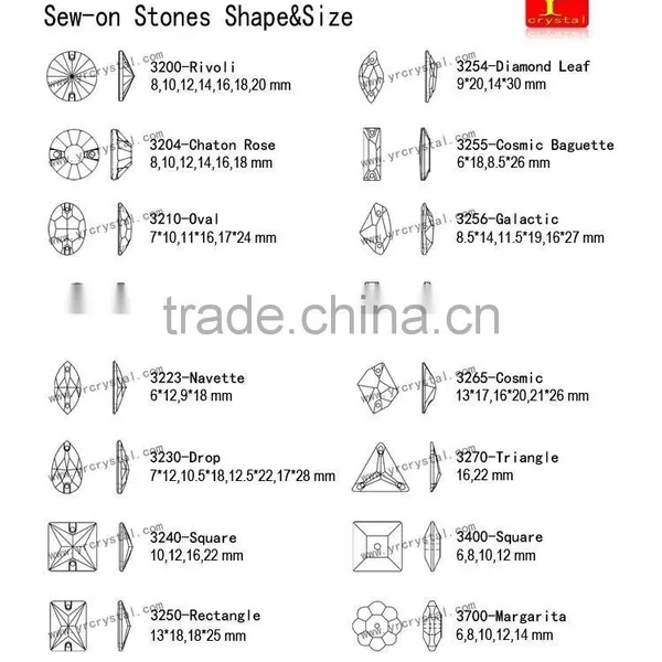 2017 Flat Back Sew on Rhinestones Crystal Stones for Dress photo-2