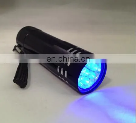 Aluminum Alloy Material 9UV Led Flashlight 395nm UV Led Torch photo-2