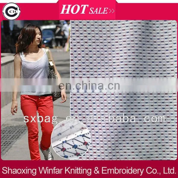 Single Jersey Knitting Printed Rayon Nylon Spandex Fabric for Garment