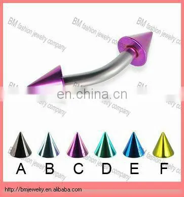 Stainless Steel Eyebrow Jewelry Titanium Spike Body Piercing Jewelry