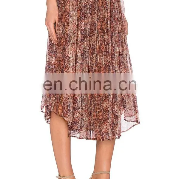New Fashion Women Ruffled Bohemian Long Skirt photo-2