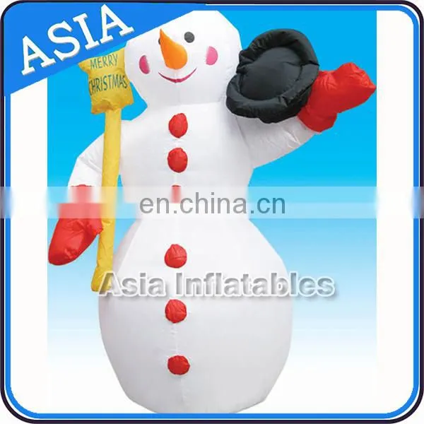 Custom Advertising PVC Christmas Competitive Price Snowman Inflatable Helium Balloon For Promotion photo-4