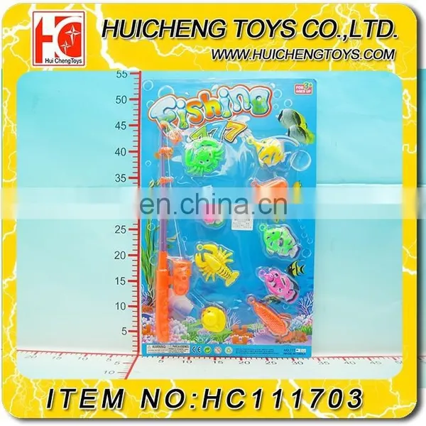 New Funny Eco-friendly Colorful 8PCS Ocean Animals With Hook Fishing Game Toys for Kids EN71, 7P photo-2