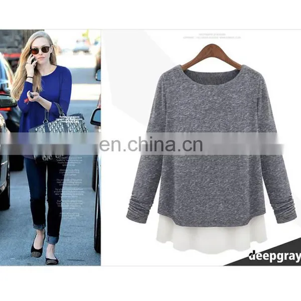 Girls Casual t Shirt Leather Fancy t Shirt Long Sleeve t Shirt for Women photo-3