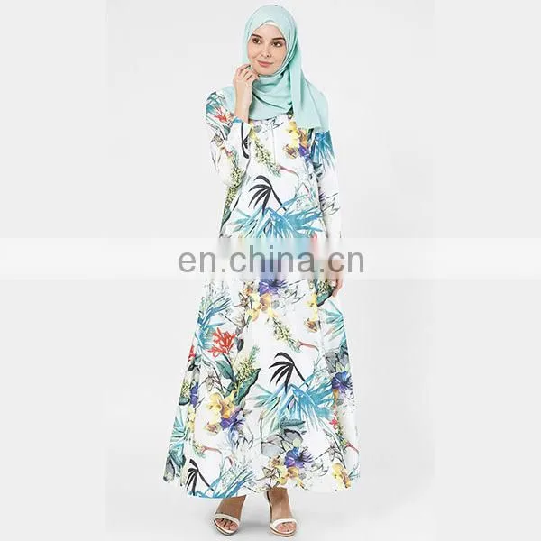 Custom Fashion Floral Dress Long Sleeve Muslim Jubah New Model Abaya in Dubai photo-4