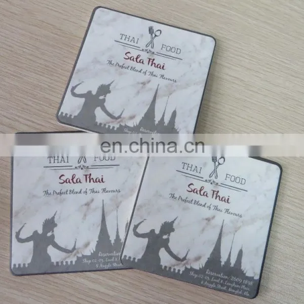 Hot Sale Letter Printing Thin Cork Cardboard Coaster for Beverage photo-6