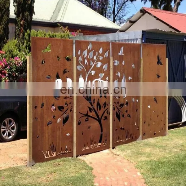 Garden Corten Steel Screen Panels In Steel Sheets photo-5
