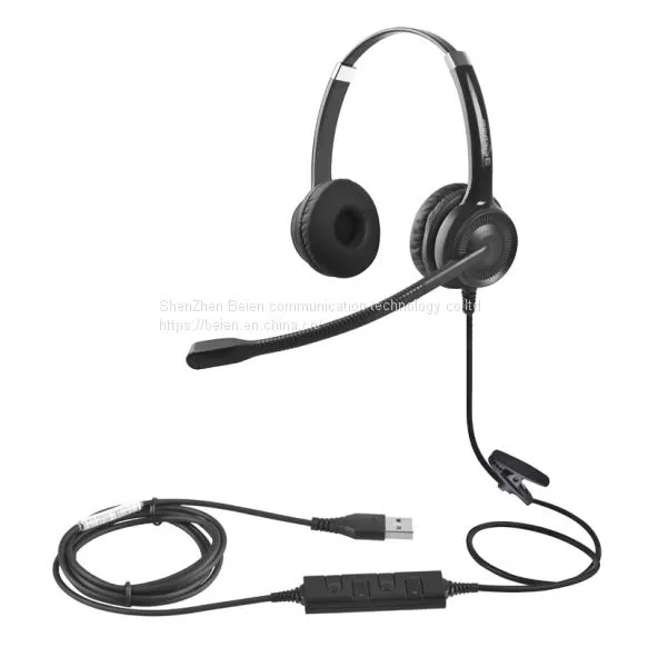 China Beien CS12 USB Telephone Call Center Headset Customer Service Noise-cancelling Headset photo-3