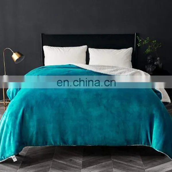 Best Seller in Usa Knitted Warm Soft 100% Polyester Flannel Sherpa Fleece Throw Blanket for Winter China Suppliers photo-3