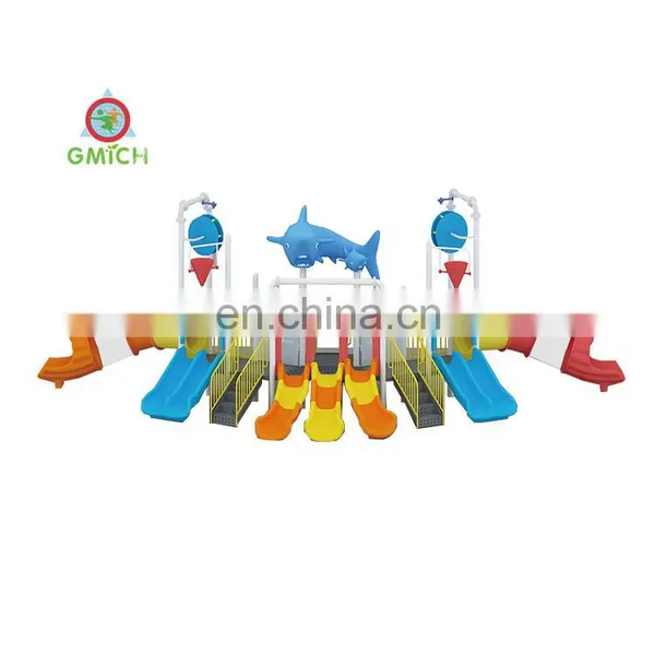 Shark Top Water Playground Pool Slide Private Good Quality Amusement Water Park Games for Hotels JMQ-18163 photo-2