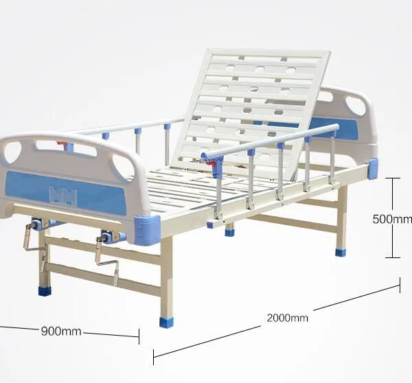 Hospital Furniture Manufacturers 2 Functions Two Cranks Manual Hospital Bed photo-3