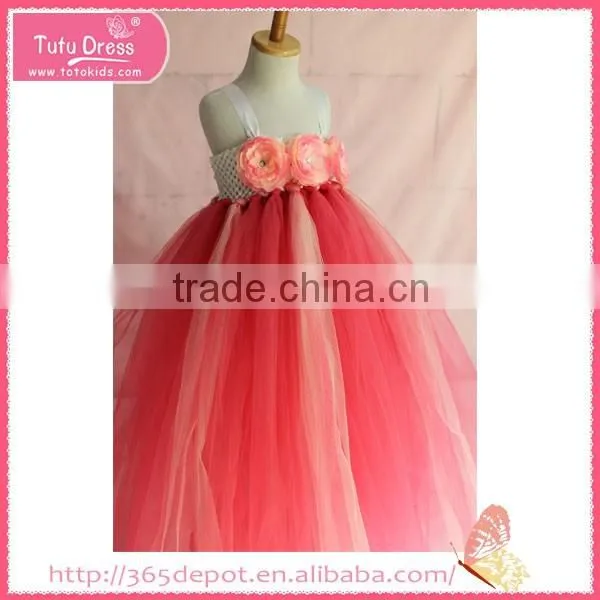 Ruffle Dress Fluffy Voile Girl's Dress Children Frocks Designs