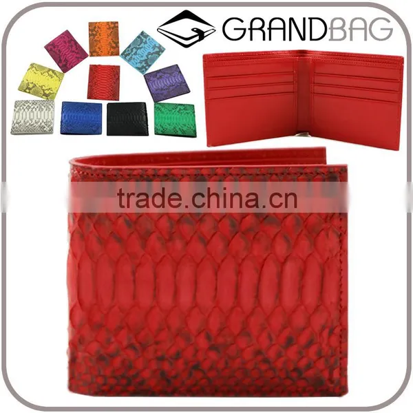 Custom Logo High Quality Genuine Real Python Snake Skin Leather Travel Card Holder Wallet