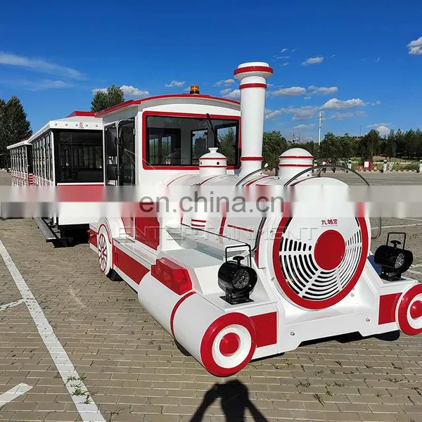 Large Battery Trackless Train Tourist Park Sightseeing Trains Amusement Equipment Trackless Train photo-3