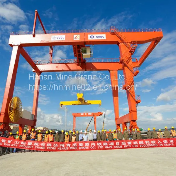 Rail Mounted Container Gantry Crane A7 ZMPC Spreader Railway Storage Using photo-3