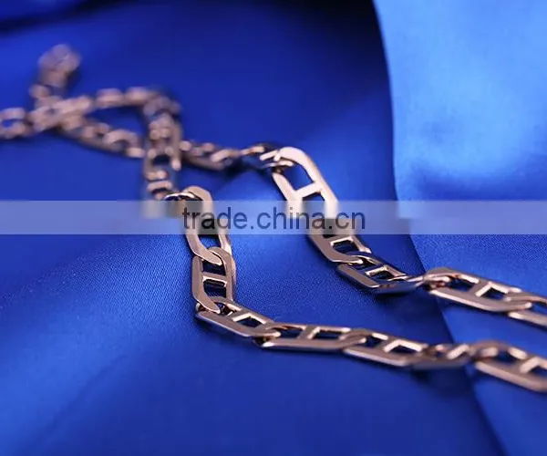 Chains Necklaces Type Simple Link Chain Jewelry Chain Decorative Chain Coffee Gold Plated Necklace photo-5