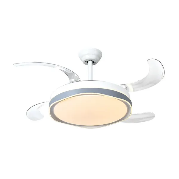 42′′ Bladeless Fan With Led Light Chandelier Modern Pendant Lights Retractable Invisible LED Ceiling Fan Light With Remote Control