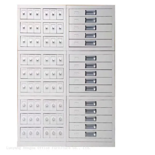 Paraffin Tissue Block Cabinet with Buffer Drawer Slides – Adjustable Dividers, Electrostatic Coated, Light Gray for Research Institute Laboratories