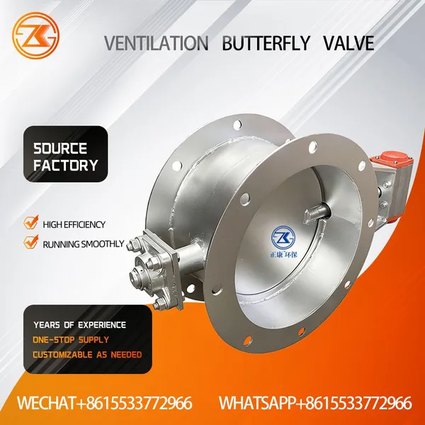 Manual and Electric Ventilation Butterfly Valve, Pneumatic Louvered Cold Air Damper photo-4