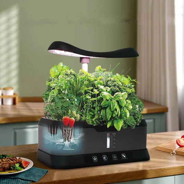 Cross - Border Amazon Smart Hydroponic Planter for Flower Sowing, Soilless Indoor Vegetable 12 - Hole Plant Growth Machine photo-3