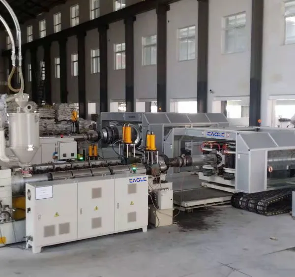 PLC Controlled Double Wall Corrugated Pipe Extrusion Line with Automatic Coiling System