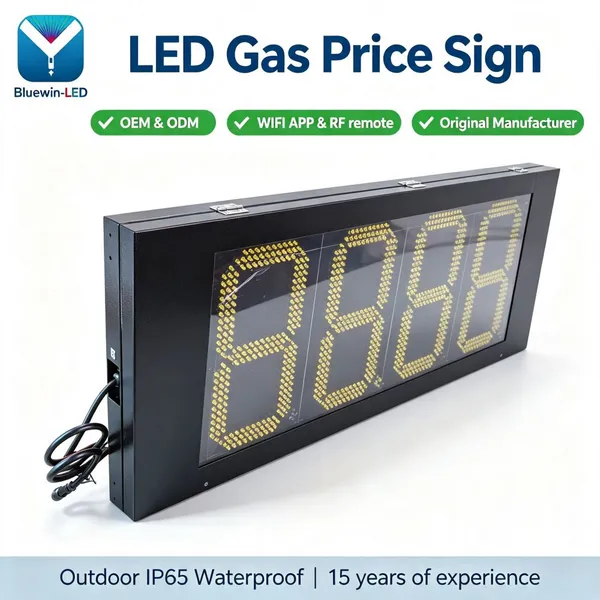 Custom Size LED Gas Station Fuel Price Display OEM Manufacturer 7segment Digital Led Gas Price Sign photo-3