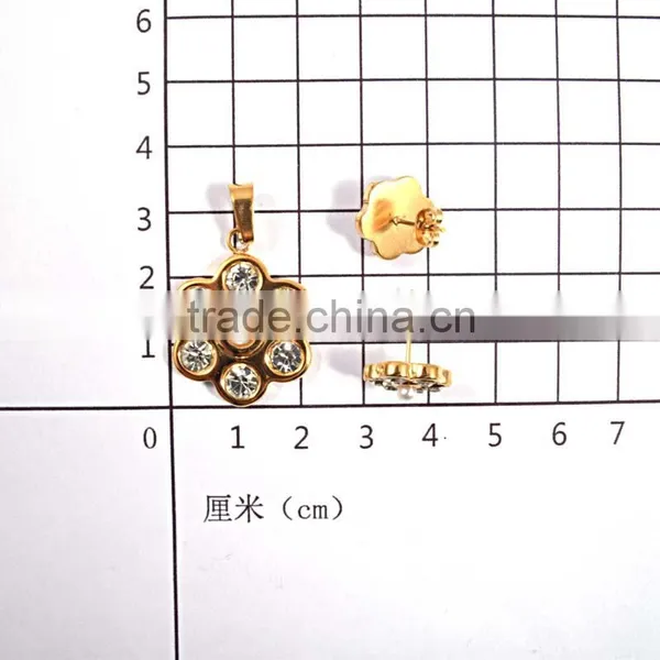 2016 Trending Products Stainless Steel Jewelry Gold Jewelry Set photo-6