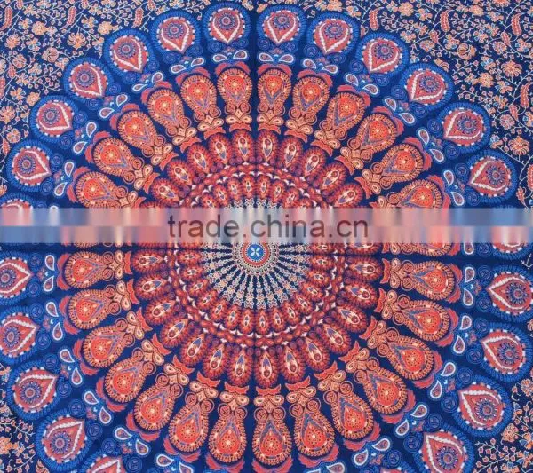 Elephant Sun Moon Turtle Cotton Printed Bed Sheets With Fringes photo-4