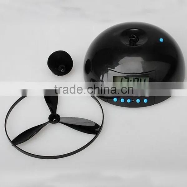 2016 Creative Flying Alarm Clock Crazy Annoying Loud Lazy Screw-Propeller Helicopter Style LED Digital Clock photo-2