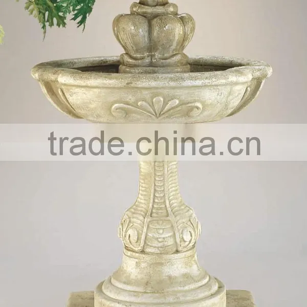 HOT Garden Decorative Cast Stone Finish Fiberglass Water Fountain
