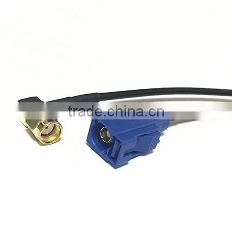RPSMA Male RA to Fakra C Female RF Cable Assembly RG174 Wireless Wifi Good Quality