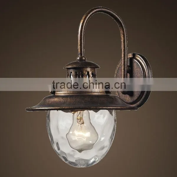 Hot Sale Garden Outdoor and Indoor Big Water Glass Bulb Decor Wall Light