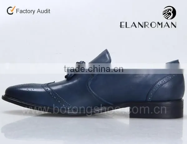 New Style Italian Mens Leather Shoes Brogue Shoes Slip on Shoes photo-4