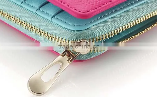 2015 New Design Promotion Pretty Leather Zipper Women Wallets With Card Slots Quality Choice photo-6
