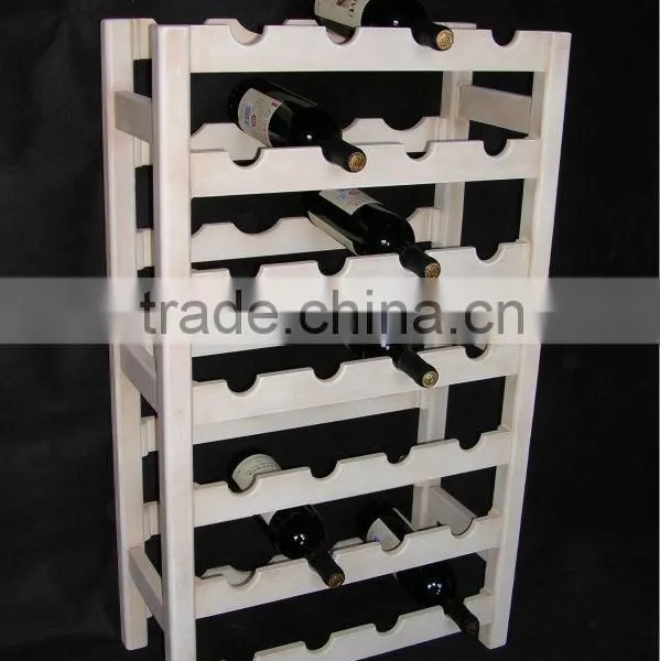 Classic Decorative Wood Wine Shelf for Living Room