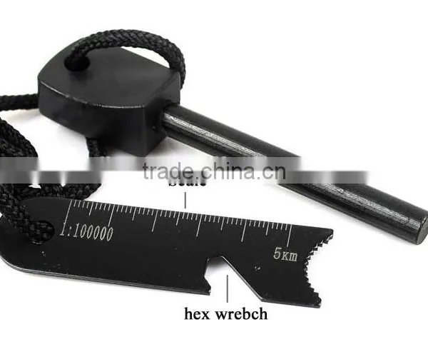 Camping Survival Magnesium Flint Stone Fire Starter With Whistle Lighter Kit Quality Choice photo-3