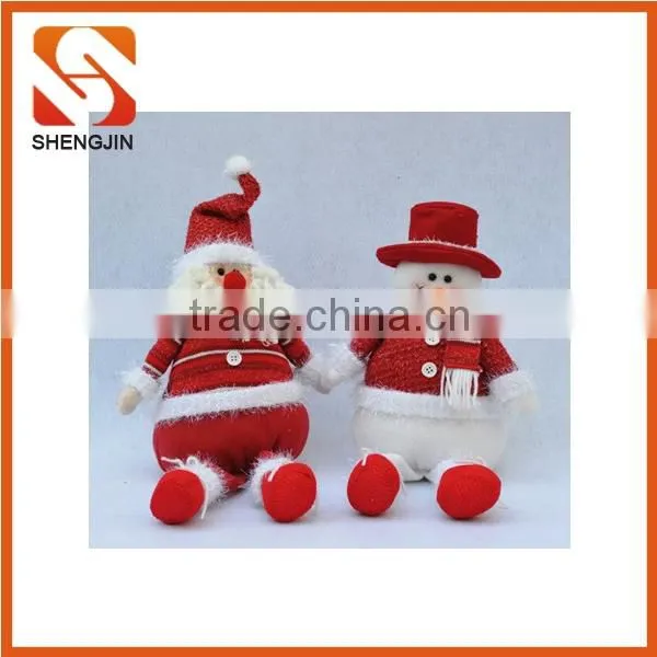 SJ-6586 14 " Hot Selling Christmas Fleece Decoration Santa Doll Hangging photo-5