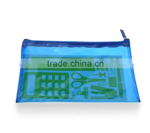Customized Logo Printed Zip Top Slide Zipper PVC Bag for Pencil photo-3