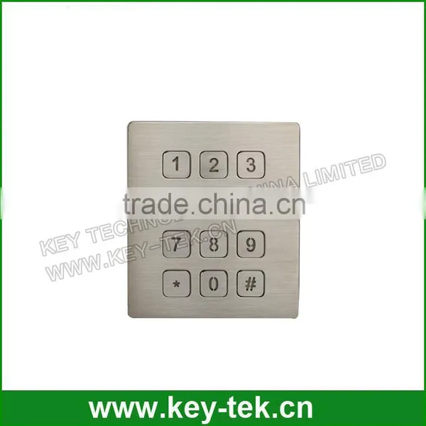 Dustproof Industrial Flat Keys Numeric Metal Keypad photo-2