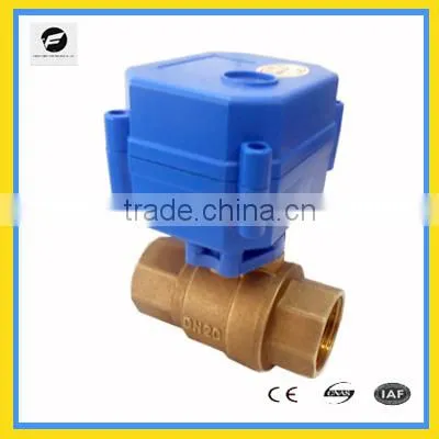 Low Current NPT DC5V DC12V Motorized Ball Valve 2way/3way DN15 DN20 DN25 for Water Treatment