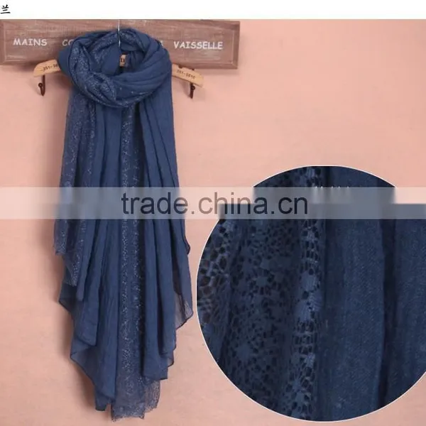 Fashion Scarf Factory China,100% Cotton Pashmina Scarf,Custom Scarf Shawl photo-3