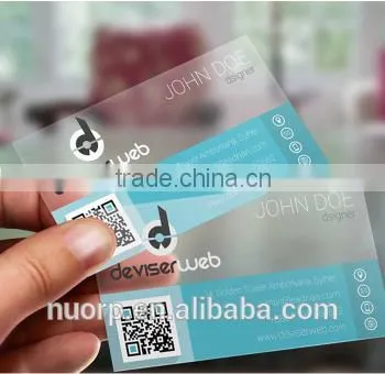 China Supplier PVC Business Card/PVC Transparent Business Cards Thickness photo-5