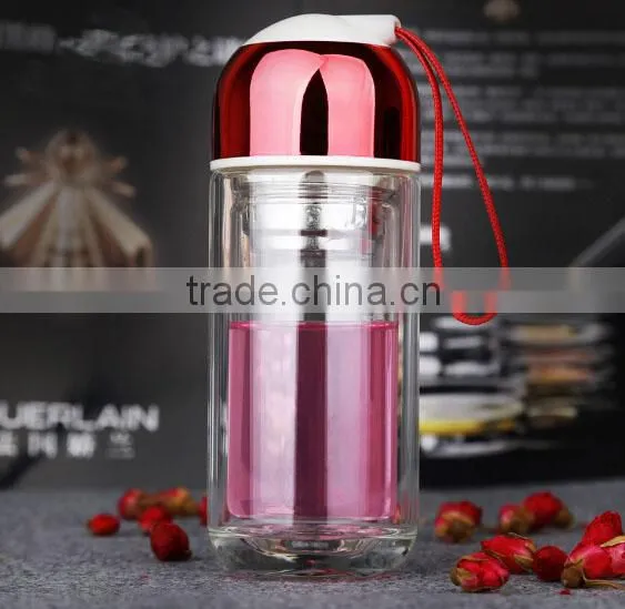 Chinese Suppliers High Quality Double Wall Glass Water Bottle for Sale photo-6