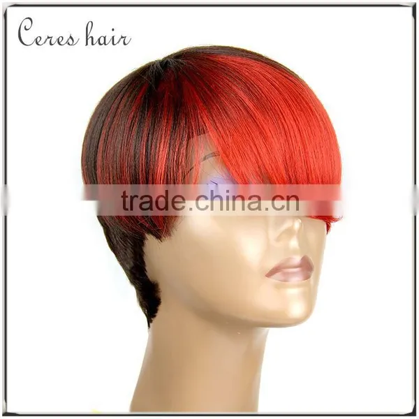 Premium Japanese Synthetic Wig Fire Hair Two Tone Red Ombre Wig Synthetic Lace Front Wig Quality Choice photo-5