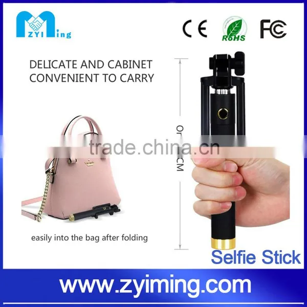 Zyiming Hot Selling New Products Bluetooth Selfie Stick YM-Z07-6V Selfie Stick Camera for Smartphone