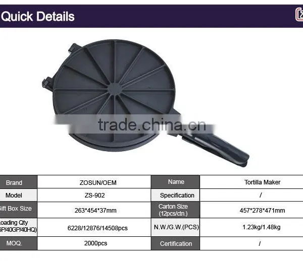 ZS-902 Hot Selling Tortilla Press/Tortilla Press Machine photo-6